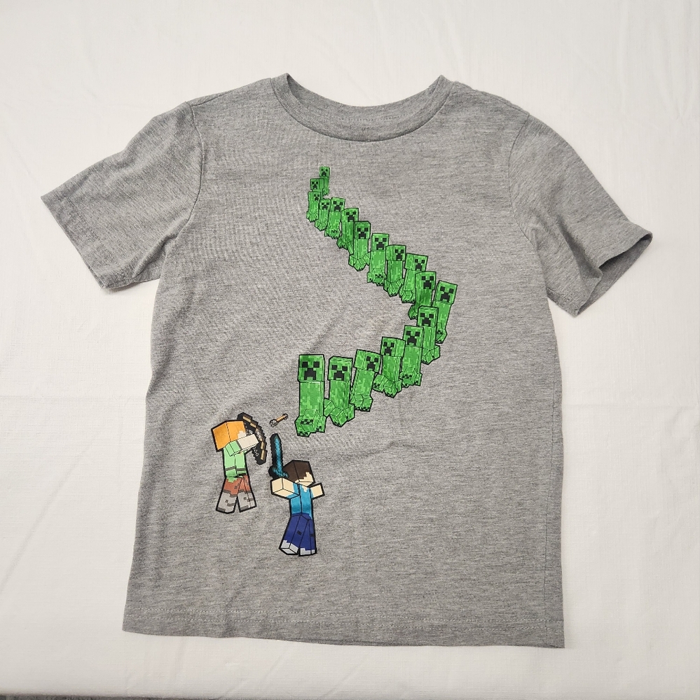 Mojang grey minecraft shirt